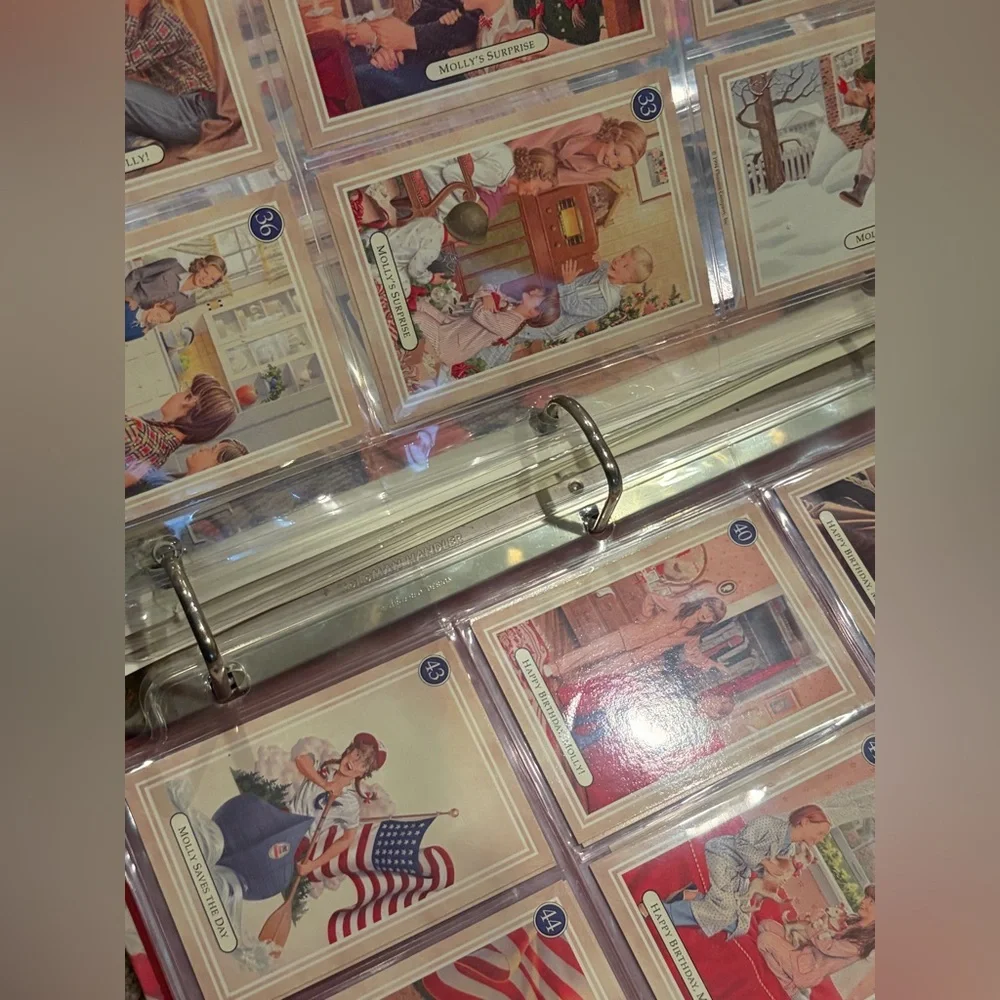 Vintage 120+ American Girl Trading Cards in American Girl Trading Card Album